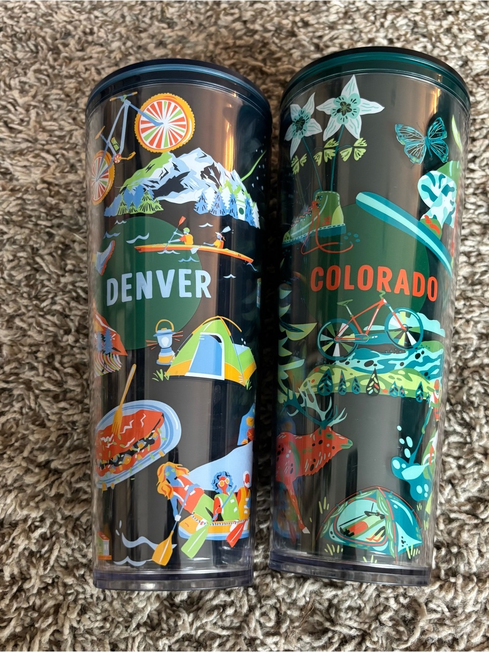Denver Colorado Outdoor Scene Double-Wall Travel Tumbler -m Starbucks disckovery